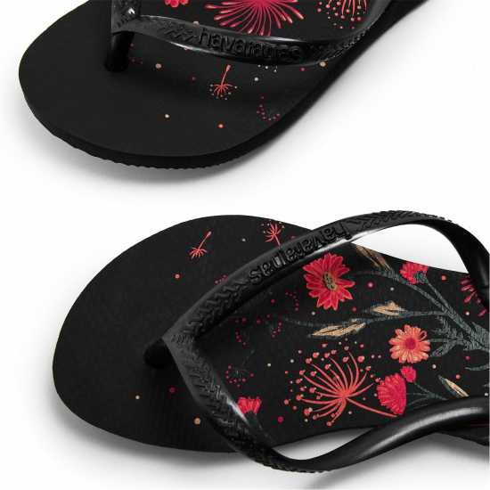 Havaianas Джапанки Hav. Slim Organic Black/pink 33/34 Flip Flops Unisex Kids  