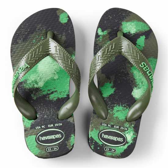 Havaianas Джапанки Hav. Top Camu Black/moss 23/24 Flip Flops Unisex Kids  