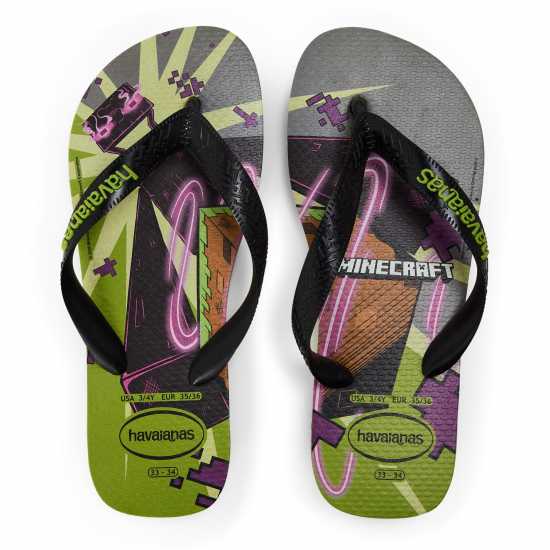 Havaianas Джапанки Hav. Kids Minecraft Olive 33/34 Flip Flops Unisex  