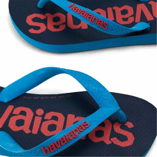Havaianas Джапанки Hav. Top Logomania 2 Turquoise 33/3 Flip Flops Unisex Kids  