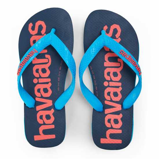 Havaianas Джапанки Hav. Top Logomania 2 Turquoise 33/3 Flip Flops Unisex Kids  