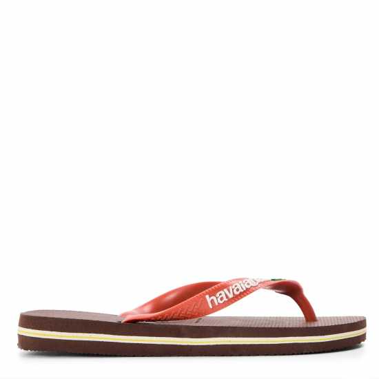 Havaianas Джапанки Hav. Brasil Logo Dark Brown/ceramic Flip Flops Unisex Kids  