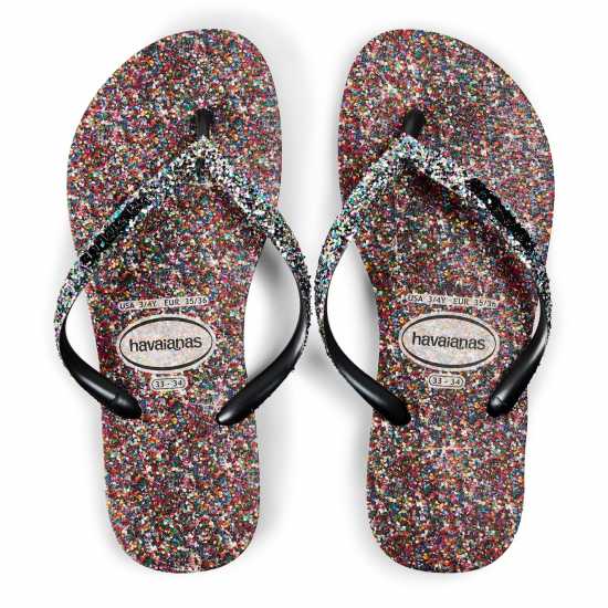 Havaianas Джапанки Hav. Slim Carnaval Black 33/34 Flip Flops Unisex Kids  