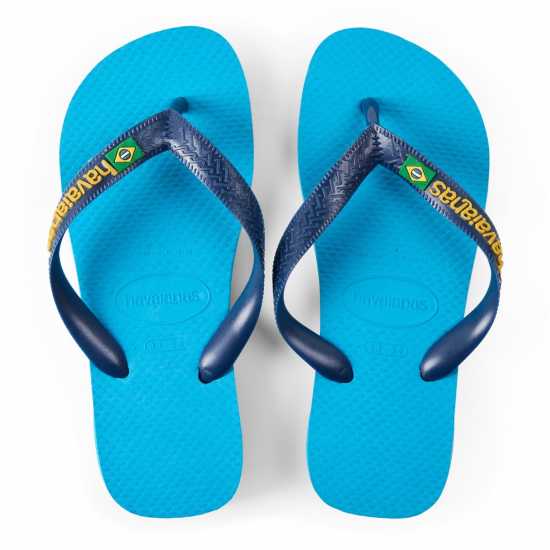 Havaianas Джапанки Hav. Brasil Logo Turquoise/turquois Flip Flops Unisex Kids Havaianas Джапанки Hav. Brasil Logo Turquoise/turquois Flip Flops Unisex Kids