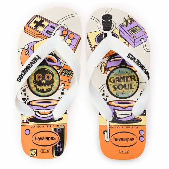 Havaianas Джапанки Hav. Top Holographic White 29/30 Flip Flops Unisex Kids  