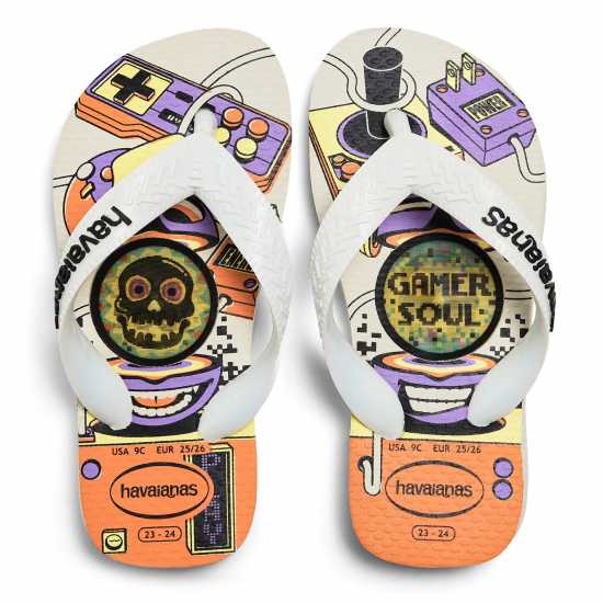 Havaianas Джапанки Hav. Top Holographic White 23/24 Flip Flops Unisex Kids  