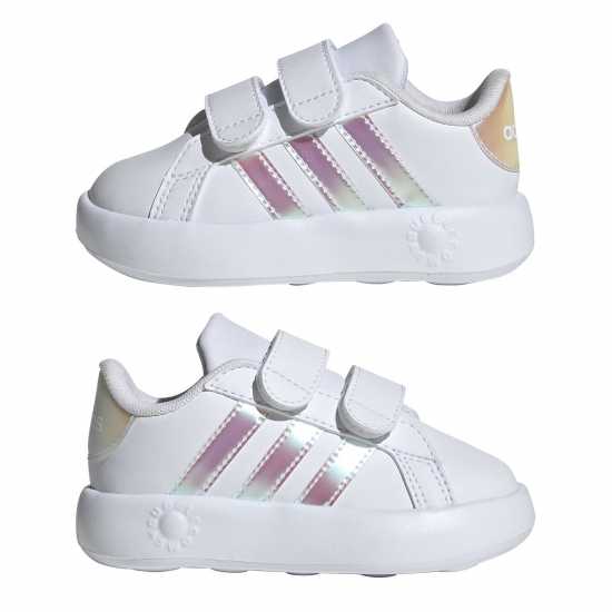 Adidas Grand Court 2.0 Shoes Infant Girls Бяло / Иридис Adidas Grand Court 2.0 Shoes Infant Girls Бяло / Иридис