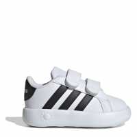 Adidas Grand Court Shoes Infants Black/White Детски маратонки