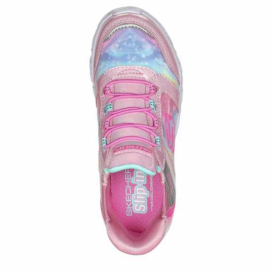 Skechers Slip-Ins: Galaxy Lights - Tiedye Takeoff Pink Детски маратонки