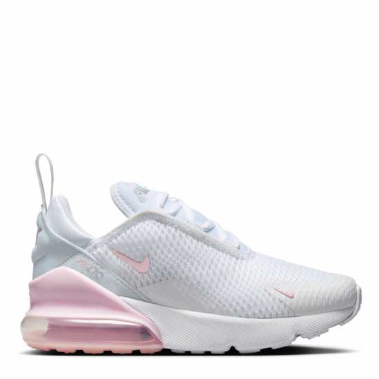 Nike Air Max 270 Little Kids' Shoe Бяло/Розово/Сиво 