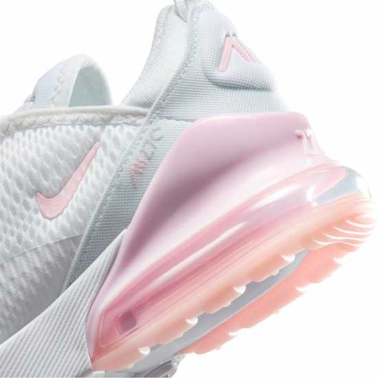 Nike Air Max 270 Little Kids' Shoe Бяло/Розово/Сиво 