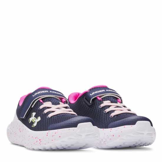 Under Armour Surge 4 Ac Running Shoes Unisex Childrens Морско синьо/Розово Under Armour Surge 4 Ac Running Shoes Unisex Childrens Морско синьо/Розово