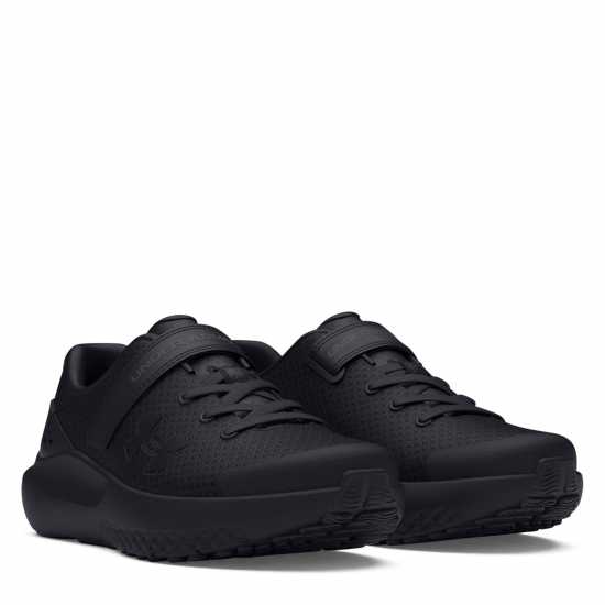 Under Armour Surge 4 Ac Running Shoes Unisex Childrens Черно/Черно 