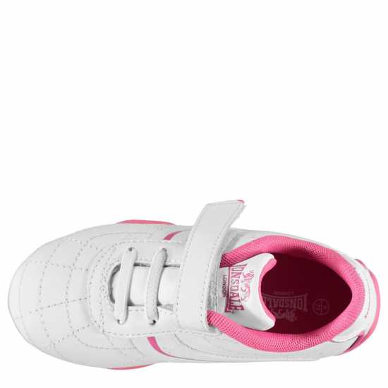 Lonsdale Детски Маратонки Camden Infants Trainers Бяло/Церизе Lonsdale Детски Маратонки Camden Infants Trainers Бяло/Церизе