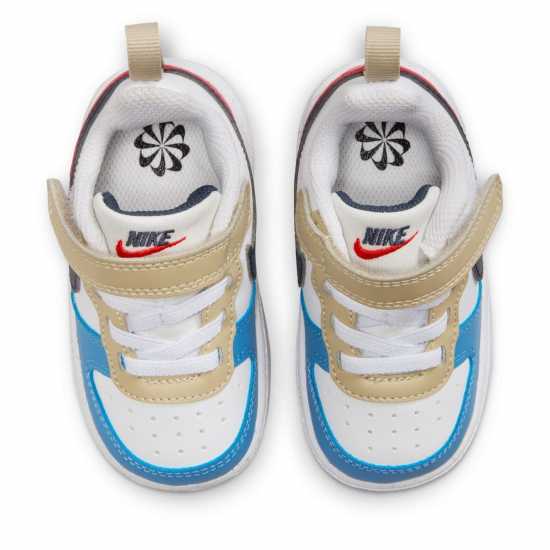 Nike Court Borough Low 2 Baby/toddler Shoe Бяло/Черно/Червено 