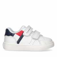 Tommy Hilfiger Tommy Flag Low Velcr In42 White 100 Бебешки обувки и маратонки