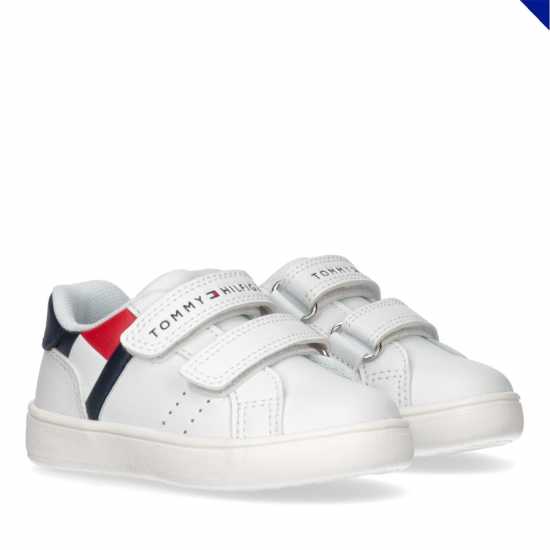 Tommy Hilfiger Tommy Flag Low Velcr In42 White 100 Бебешки обувки и маратонки