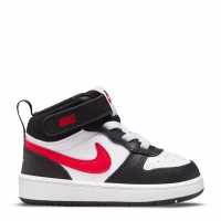 Nike Court Borough Mid 2 Baby/toddler Shoe Wht/Blk/Red 