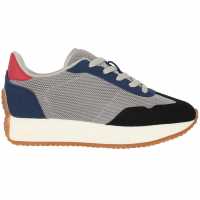 Fabric Trainers Childrens Grey/Navy/Red Детски маратонки