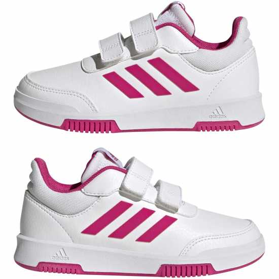 Adidas Tensaur Hook And Loop Shoes Girls White/ Pink Детски маратонки