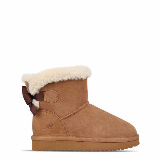 Детски ботуши Jack Wills Bow Snug Кафяво Jack Wills Bow Snug Кафяво Детски ботуши