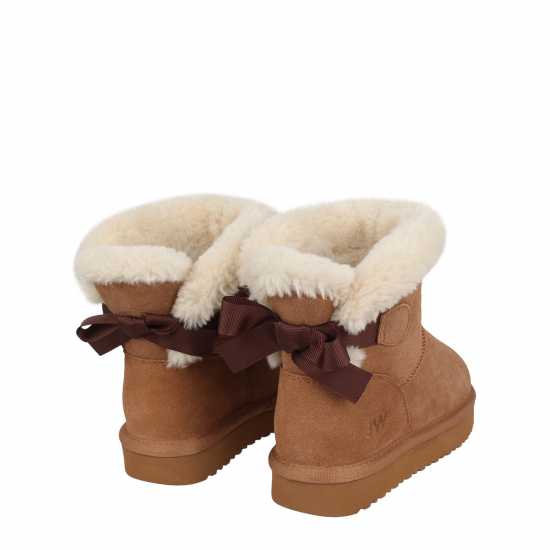 Детски ботуши Jack Wills Bow Snug Кафяво Jack Wills Bow Snug Кафяво Детски ботуши