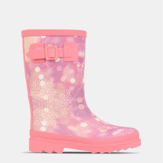 Gelert Marble Welly Ch63 Pink 
