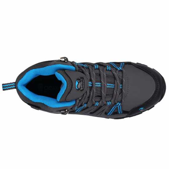 Gelert Детски Туристически Обувки Horizon Mid Waterproof Childrens Walking Boots Charcoal/Blue Детски туристически обувки