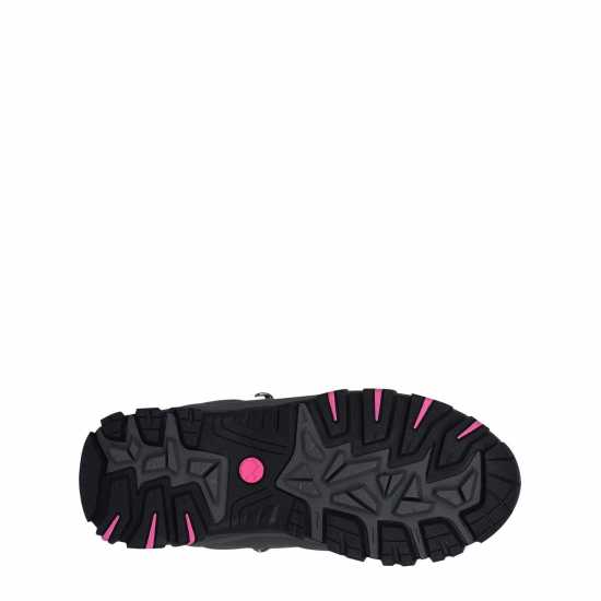 Gelert Детски Туристически Обувки Horizon Mid Waterproof Childrens Walking Boots Charcoal/Pink Детски туристически обувки