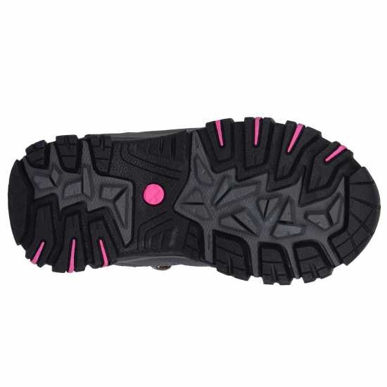 Gelert Туристически Обувки Horizon Mid Wp Infants Walking Boots Charcoal/Pink Детски туристически обувки