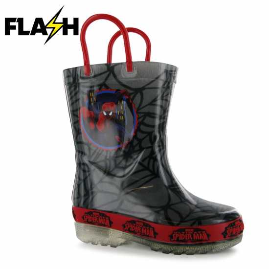 Детски ботуши Character Light Up Wellingtons Unisex Infants Spiderman Character Light Up Wellingtons Unisex Infants Spiderman Детски ботуши