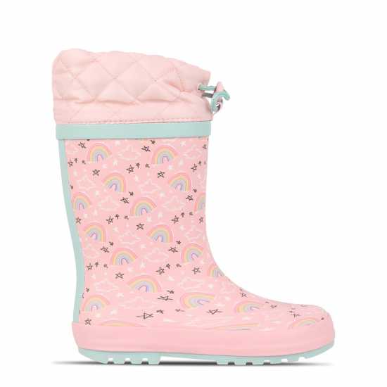 Gelert Cuff Welly Boot Kids Pink Детски гумени ботуши