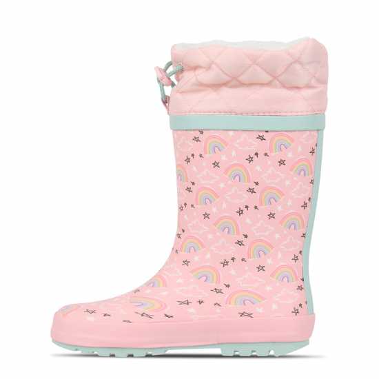 Gelert Cuff Welly Boot Kids Pink Детски гумени ботуши