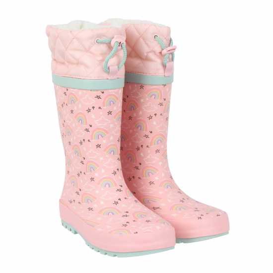 Gelert Cuff Welly Boot Kids Pink Детски гумени ботуши