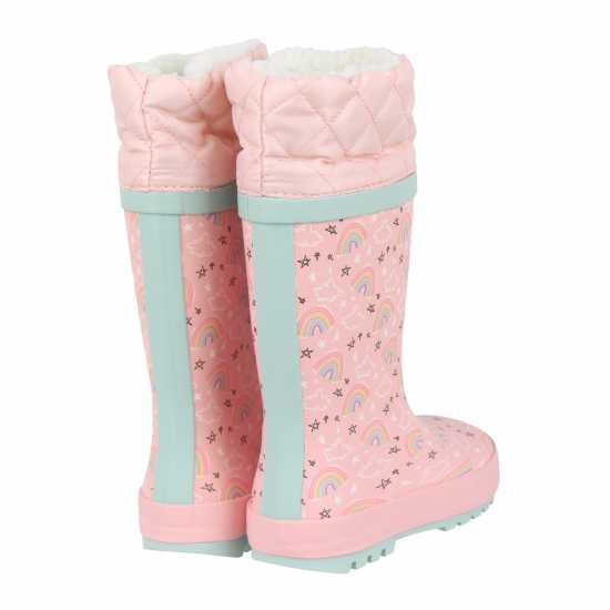Gelert Cuff Welly Boot Kids Pink Детски гумени ботуши