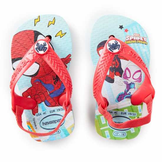 Havaianas Джапанки Hav. Baby Marvel Blue/red 17/18 Flip Flops Unisex Kids  