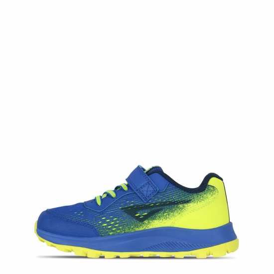 Karrimor Tempo Trail Trainers Boys Синьо/Лайм Детски маратонки