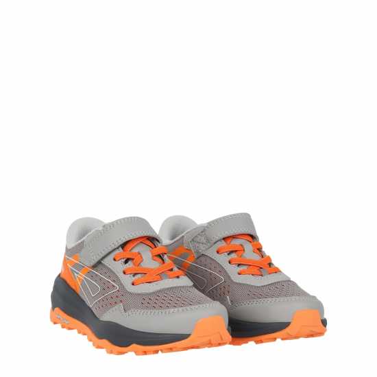 Karrimor Tempo Trail Trainers Boys Сиво/оранжево Детски маратонки за бягане