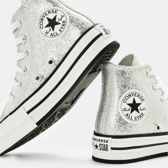Converse Kids' Lift Disco Canvas High-Top Trainers  