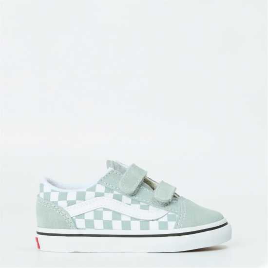 Vans Old Skool Velcro Shoes Infants Grey Chk EPO Vans Old Skool Velcro Shoes Infants Grey Chk EPO