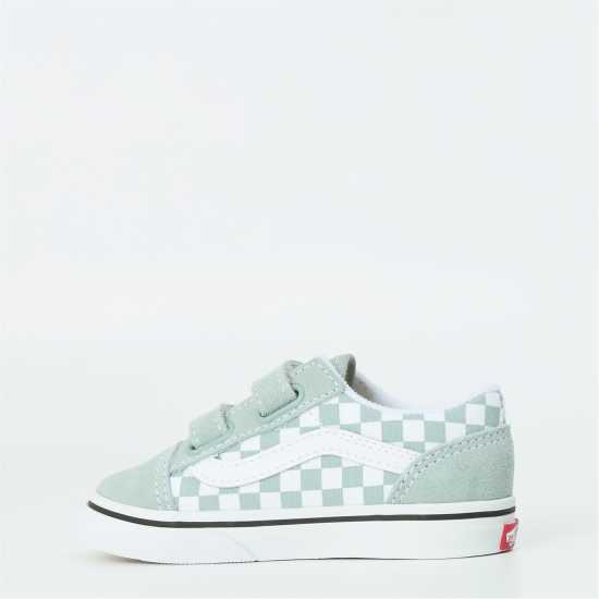 Vans Old Skool Velcro Shoes Infants Grey Chk EPO Vans Old Skool Velcro Shoes Infants Grey Chk EPO