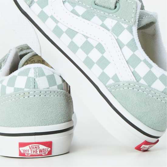Vans Old Skool Velcro Shoes Infants Grey Chk EPO Vans Old Skool Velcro Shoes Infants Grey Chk EPO