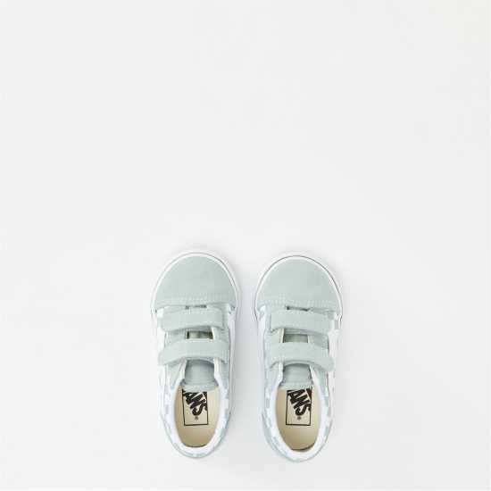 Vans Old Skool Velcro Shoes Infants Grey Chk EPO Vans Old Skool Velcro Shoes Infants Grey Chk EPO