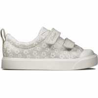 Clarks City Bright Sneakers Silver Floral Бебешки обувки и маратонки