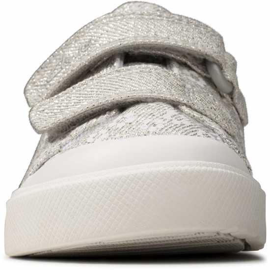 Clarks City Bright Sneakers Сребърен Флорален Детски платненки и гуменки