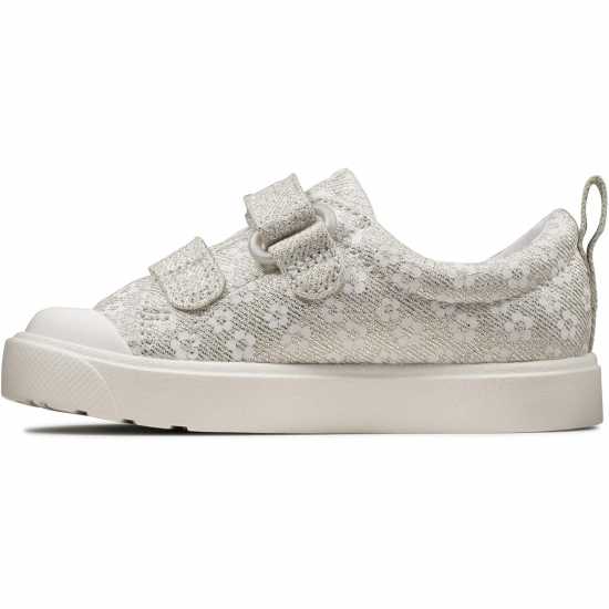 Clarks City Bright Sneakers Сребърен Флорален Детски платненки и гуменки