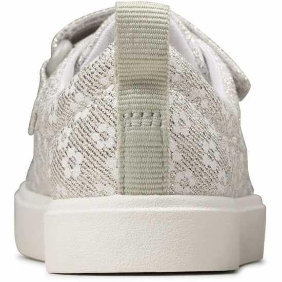 Clarks City Bright Sneakers Сребърен Флорален Детски платненки и гуменки