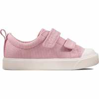 Clarks City Bright Sneakers Pink Canvas Бебешки обувки и маратонки