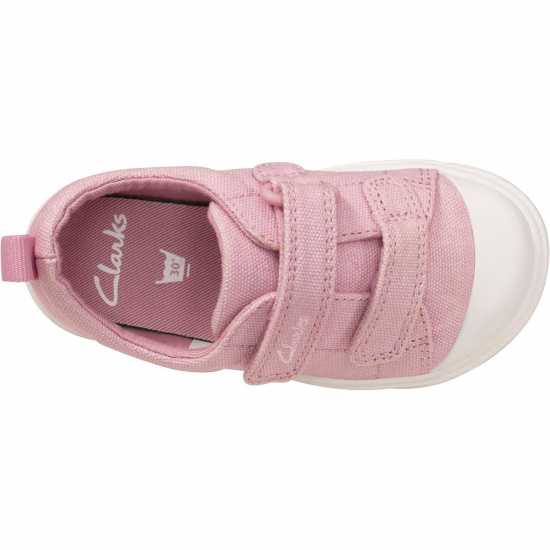Clarks City Bright Sneakers Розов плат Детски платненки и гуменки