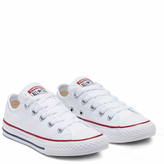Converse Детски Маратонки Chuck Taylor Ox Infants Trainers Бяло 102 Converse Детски Маратонки Chuck Taylor Ox Infants Trainers Бяло 102